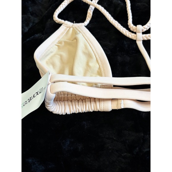 Montce Swim Sphynx Braided Bikini Top Bottom Tan Medium - Picture 4 of 9